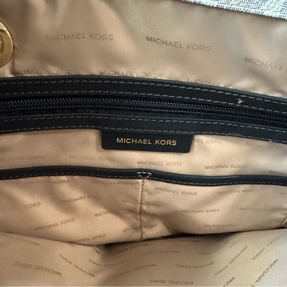 Michael Kors White and Blue Monogram Tote - Picture 5 of 7